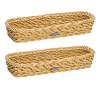 Westmark 2X Panier à Couverts, Convient pour l'Hôtellerie et la Restauration, Rectangulaire, env. 39,5 x 28 x 8,5 cm, Fibre synthétique, Saleen Edition, Beige Clair, 020168301E3