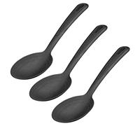Westmark 3 Cuillères à Salade et à Servir, Grand Creux pour cuillère, Graduation intérieure : 20, 40 + 60 ML, Plastique, Gentle, Noir, 286422E3