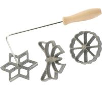 Westmark 3224 22 60 Gaufrier, 3 moules, fonte d'acier, gris/naturel, 4 pièces (1 kit)