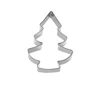 Westmark 35422291 Emporte-pièce en Forme de Sapin de Noël 8 cm, Acier Inoxydable, argenté, 8,1 x 5,7 x 2,2 cm