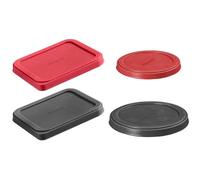 Westmark 4 Couvercles de Conservation en Silicone - Ensemble 2x Ronds (Ø 8 et 10 cm) et 2x Carrés (10,8 x 8,5 cm), Réutilisables, Sans BPA