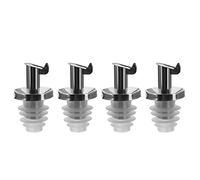 Westmark 478322E3 Lot de 4 becs à huile et vinaigre en métal et acier inoxydable, bouchons en silicone, huile en acier inoxydable, 478322E3