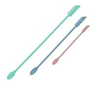 Westmark 52102270 Lot de 3 cuillères à restle, 3 tailles, pour verres étroits et bouteilles, sans BPA, silicone, slim, couleurs pastel, Blanc