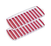 Westmark 52302270 Lot de 2 boîtes de 10 bâtonnets de glace en plastique Stixx Transparent/rouge