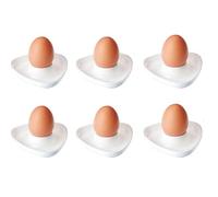 Westmark 6 Coquetiers, Triangulaire, Empilable, Plastique de haute qualité, Tri, Blanc, 20702241