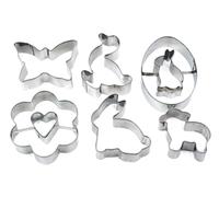 Westmark 6-Piece Easter/Spring Cookie Cutters Set, Silver, Set Easter Set