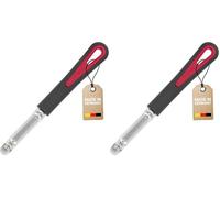 Westmark 6046RT60 Eplucheur de tomates et de kiwis Retro-Tomfix en PP/TPE/Aluminium, Noir/Argent, 18,5 x 2,2 x 1,8 cm (Lot de 2)
