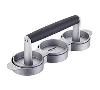 Westmark 62232260 Mini machine à hamburger en aluminium et plastique Trio Argenté/noir Ø env. 6,5 cm