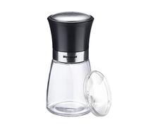 Westmark 63502260 Pot à épices avec couvercle aromatique, perforation fine, capacité : 190 ml, verre/acier inoxydable/plastique, Blacky, transparent/noir/argenté