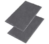 Westmark 694122E3 Lot de 2 panneaux rectangulaires en ardoise naturelle 30 x 15 cm