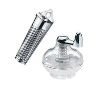 Westmark 1 moulin à noix de muscade + 1 râpe à noix de muscade, avec zone de rangement, plastique/acier inoxydable, argenté/transparent, 695722E6