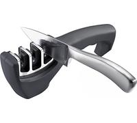 Westmark aiguiseur de couteaux 3 étapes avec meules en diamant/tungstène/céramique, Deluxe, noir/argenté, 10172260