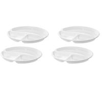 Westmark Assiette à Compartiments pour Micro-ondes avec 3 Compartiments, 2 pièces, Diamètre : 25 cm, plastique, Blanc, 224022E3 (Lot de 2)