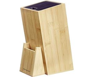 Westmark Bloc à couteaux - Bloc à couteaux en bois, support solide pour les couteaux de cuisine, bloc à couteaux facile à nettoyer avec insert amovible - bambou