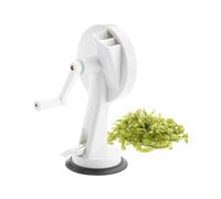Westmark 1184 22 60 Coupe haricots en plastique, avec pied à ventouse, blanc