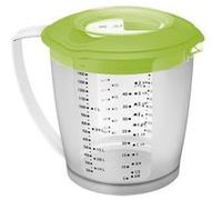 Westmark Gobelet Mélangeur/Doseur avec Protection contre les éclaboussures, Couvercle et Bec Verseur, en Plastique, Capacité: 1,4 litre, Helena, Transparent/Vert, 3105227A