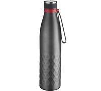 Westmark Bouteille Isotherme, Conserve au Chaud/Froid 8 Heures, Résistant au Gaz Carbonique, 1000 ml, Acier Inoxydable/Silicone/Plastique, Sans BPA, Viva, Gris/Rouge, 5284226A