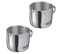 Westmark Brasilia Lot de 2 pots à lait 30 ml - Idéal pour la crème à café, le lait, le miel et autres additifs de café et de thé, accessoires Barista - Acier inoxydable