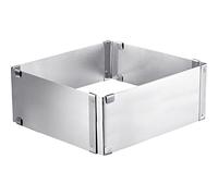Westmark Cadre de cuisson réglable 15,5-28 cm, extra haut 8 cm, acier inoxydable, argent, 31332260