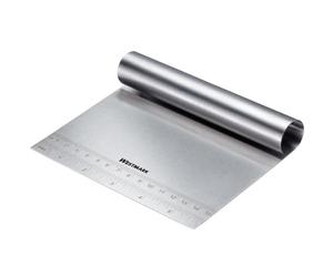 Westmark Carte à Pâte avec Échelle - Spatule à Pâte de Haute Qualité pour une Découpe et un Étale Faciles de Pâte, Fondant, Crèmes Ou Ganache - en Acier Inoxydable, Argenté