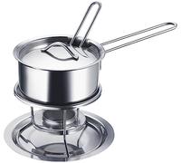 Westmark Cassolette à Beurre/Saucière, avec Couvercle, Cuillère à Sauce et Réchaud, en Acier inoxydable, couleur: argenté, 62262260
