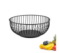 Westmark Corbeille en fil Lumos Small - Corbeille à fruits et corbeille à pain élégante - Corbeille décorative en métal pour fruits, légumes, pain et petits pains - Noir, 20 cm