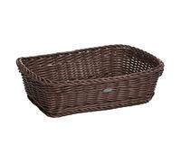 Westmark Corbeille multi-usages Saleen - rectangulaire, 31,5 x 22 x 10 cm | Pour servir petits pains et fruits, tressée main, sans BPA, passe au lave-vaisselle, jusqu'à 70 °C, marron, 02020006101