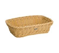 Westmark Corbeille multi-usages Saleen - rectangulaire, 31 x 21 x 9 cm | Pour servir petits pains et fruits, tressée main, sans BPA, passe au lave-vaisselle, jusqu'à 70 °C, beige clair, 02020230101