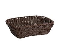 Westmark Corbeille multi-usages Saleen - rectangulaire, 31 x 21 x 9 cm | Pour servir petits pains et fruits, tressée main, sans BPA, passe au lave-vaisselle, jusqu'à 70 °C, marron, 02020206101