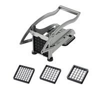 Westmark Coupe-frites, légumes et fruits Pomfri-Perfect – 3 inserts inox + tampon – Argenté