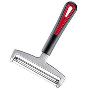 Westmark Coupe-fromage /Trancheuse à Fromage avec Rouleau et Fil de Coupe remplaçable, épaisseur de coupe variable, largeur : 12 cm, Acier inoxydable/aluminium/plastique, Noir/rouge