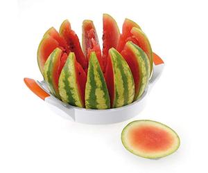 Westmark Coupe Melon, Protège-Lame, 29,7 x 21,5 x 3,6 cm, Acier Inoxydable/Plastique, Jumbo, Blanc/Orange/Argent, 51602270