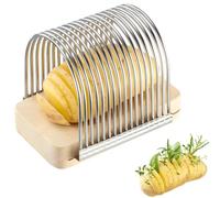 Westmark Coupe-pommes de terre en éventail - Idéal pour couper des pommes de terre en forme d'éventail (Hasselback), jusqu'à environ 10 cm de longueur - Acier inoxydable 18/8