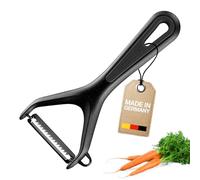 Westmark Couteau à Julienne, éplucheur de Légumes, Gentle, Lame en acier inoxydable grossièrement dentelée et emporte-pièce, Noir, 280522E1