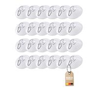 Westmark Crochets-Ventouses, 24 pièces, Ø 2 cm, Plastique/Acier, Transparent/Argenté, 531822E3