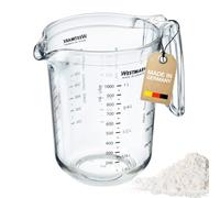 Westmark Pichet mesureur Gerda – Plastique transparent 1 litre – échelles multilingues