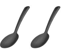 Westmark Cuillère à salade - Grande cuillère creuse - Échelle intérieure : 20, 40 + 60 ml - Plastique - Noir - 28642270, Gentle (Lot de 2)
