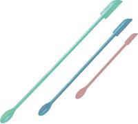 Westmark 52102270 Lot de 3 cuillères à restle, 3 tailles, pour verres étroits et bouteilles, sans BPA, silicone, slim, couleurs pastel, Blanc