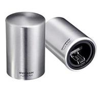 Westmark Ouvre-bouteille Automatique, Pour ouvrir les Bouteilles à Bouchon Couronne, Aluminium brossé, Push&Pull, Argenté, 5,3 x 5,3 x 8 cm