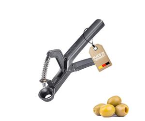 Westmark Dénoyauteur à Olives Olivus Black Edition - Dénoyauteur pour Petites et Larges Olives - Appareil Pratique Utilisable à Une Main avec Ressort - Anthracite