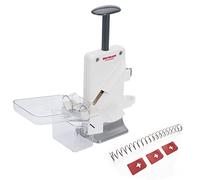 Westmark Dénoyauteur double à cerises Steinomat - 2 cerises à la fois | Utilisable aussi pour dénoyauter les prunes, kit de 4 pièces d'usure inclus, 406022E6
