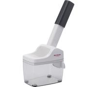 Westmark Dénoyauteur pour Prunes et Quetsches avec Récipient de Collecte, hauteur : 33,7 cm, Acier inoxydable/plastique, Steinfix, 40252260, Blanc.