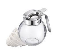 Westmark Distributeur de Crème/Miel, Capacité : 250 ml, Verre/Acier Inoxydable, Roma, Transparent/Argent, 65402260