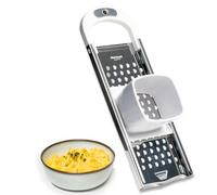 Westmark Eminceur de Spätzles avec glissière pour la pâte, disque à spätzles pour diamètre de pot jusqu'à 24 cm, Acier inoxydable/plastique, Knöpfle, Blanc/argenté, 61222270