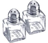Westmark Ensemble de Mini-Saupoudreuses Universelles, 2 pièces, capacité : 15 ml chacune, Verre/acier inoxydable, Transparent/argenté, 63072270