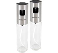 Westmark Ensemble de Vaporisateurs de Vinaigre et d'Huile, avec tête de Vaporisation à Pompe, Volume: 100 ml chacun, hauteur : 18 cm, Acier inoxydable/Verre, Couleur : Argenté/clair, 24362260
