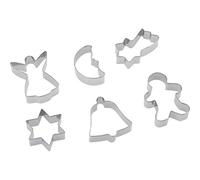 Westmark Ensemble d'Emporte-pièces, Motifs variés, acier inoxydable, Weihnachten, 6 pièces, argenté, 31912260