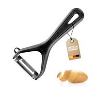 Westmark Éplucheur de Légumes et Asperges avec Ergot affûté, Gentle, lame en acier inoxydable, Avec protection de la lame, couleur : noir, 28022270