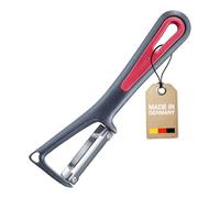 Westmark Eplucheur économe Universel/Eplucheur Pendulaire avec Ergot affûté, Gallant, avec Lame vissée en Acier inoxydable, noir/rouge, 29012270