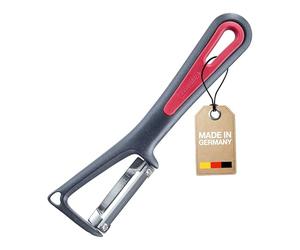 Westmark Eplucheur économe Universel/Eplucheur Pendulaire avec Ergot affûté, Gallant, avec Lame vissée en Acier inoxydable, noir/rouge, 29012270